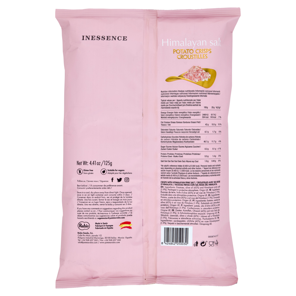 Inessence Himalayan salt Potato Crisps 125 g