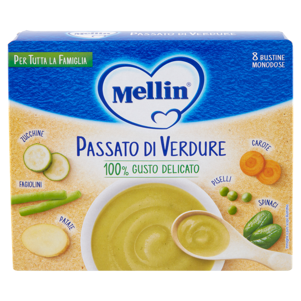 MELLIN Passato di verdure (8 bustine monodose da 13g) 104 g