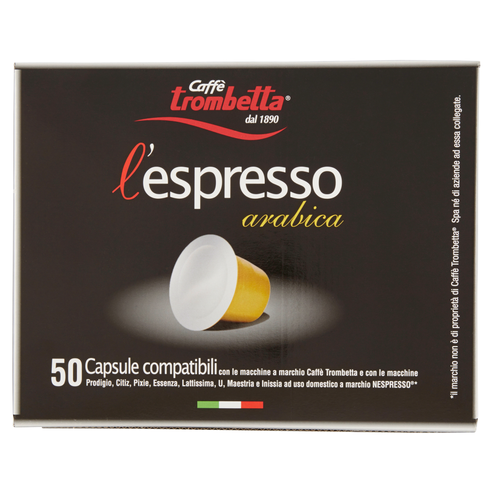 Caffè trombetta l'espresso arabica Capsule 50 pz