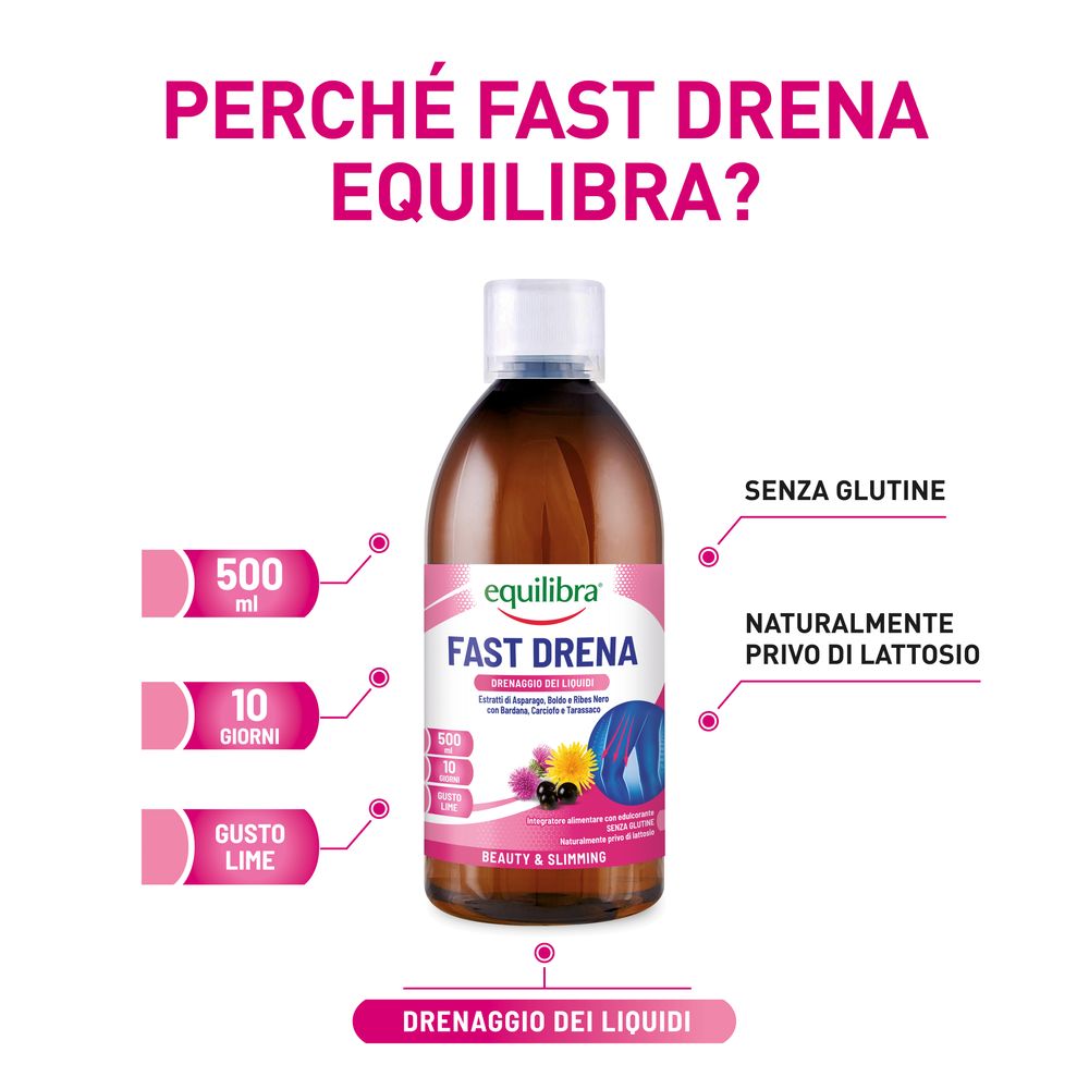 Equilibra Fast Drena Drenaggio dei Liquidi 500 ml