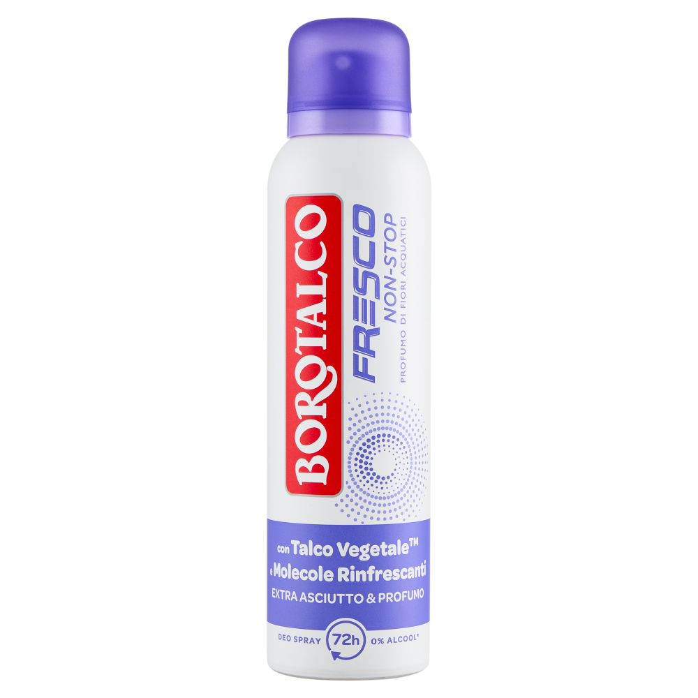 Borotalco Fresco Non-Stop Profumo di Fiori Acquatici Deo Spray 150 ml