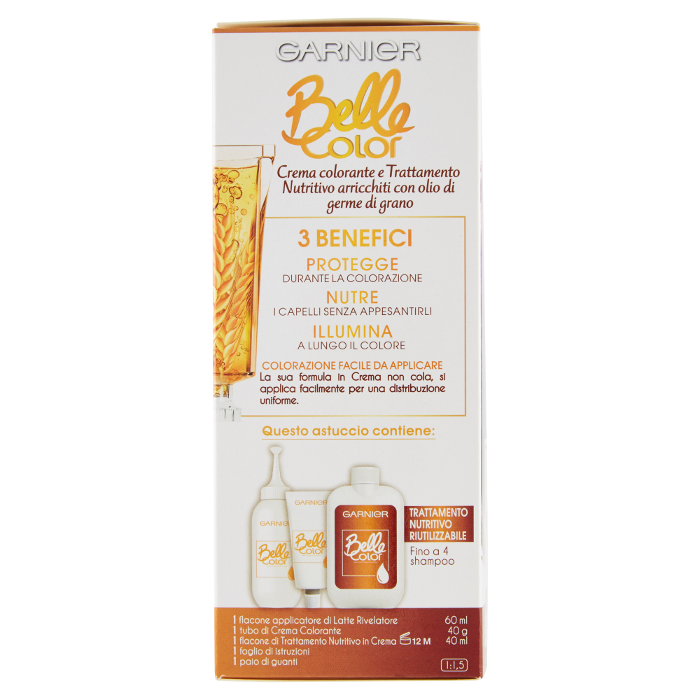 Garnier Belle Color Colore Luminoso, Tinta per Capelli Bianchi 20 Castano Chiaro Naturale