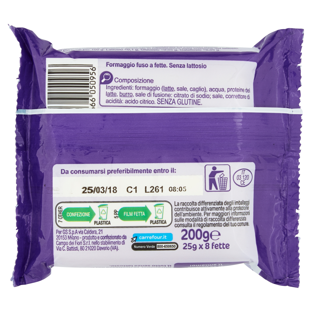 Carrefour No Lactose!* Cuor di fette 8 x 25 g