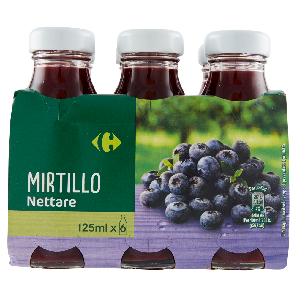 Carrefour Mirtillo Nettare 6 x 125 ml