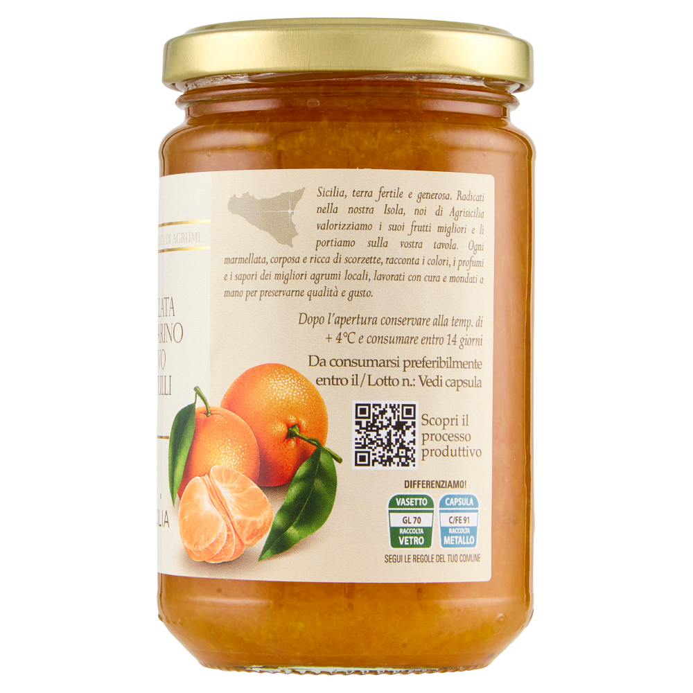 Agrisicilia Marmellata di Mandarino Tardivo di Ciaculli 360 g