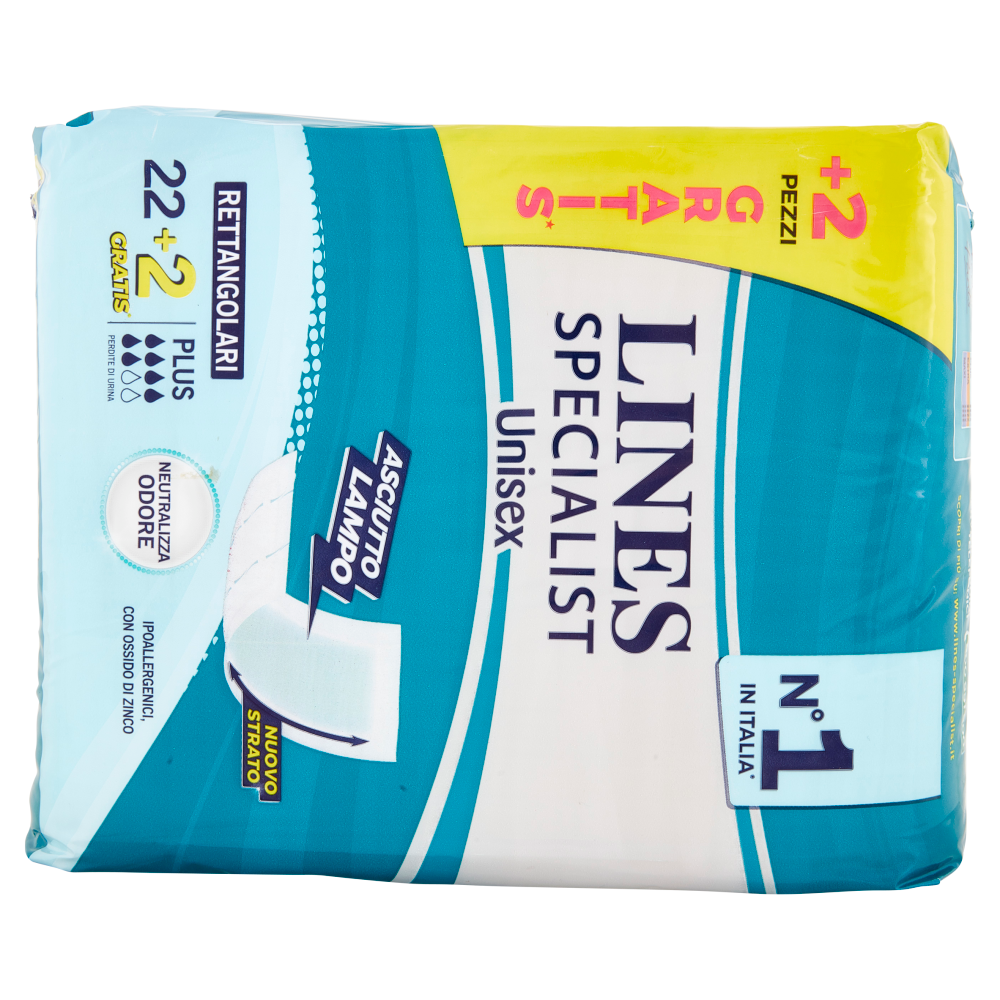 Lines Specialist Unisex Rettangolari Plus 22+2 pz