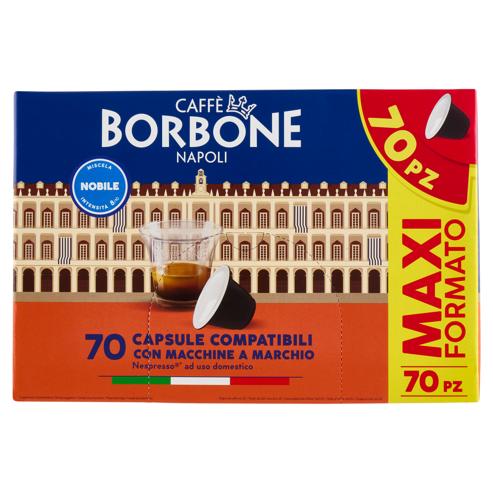 Caffè Borbone Miscela Nobile Capsule Compatibili Nespresso* ad uso domestico 70 x 5 g