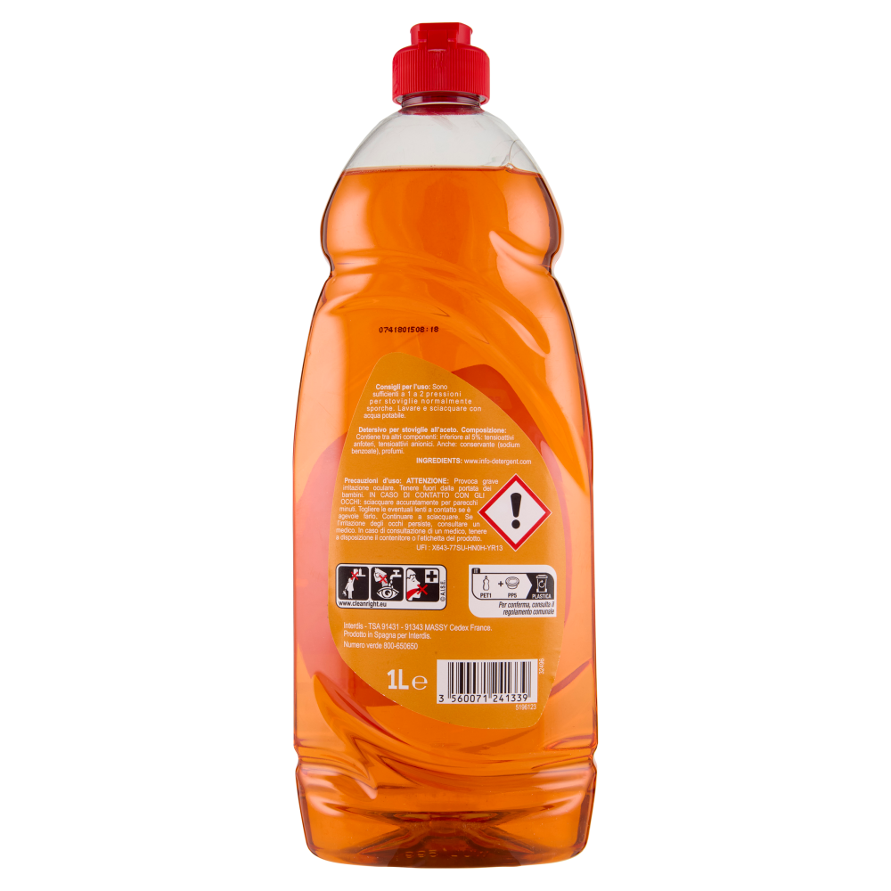 Carrefour Expert Aceto Detersivo per Stoviglie 1 L