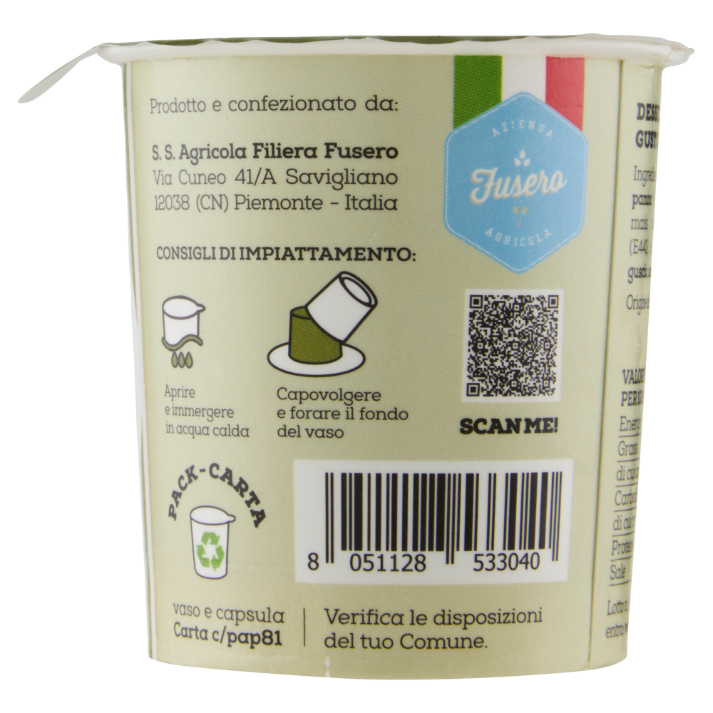 Azienda Agricola Fusero Panna Cotta Pistacchio 125 g