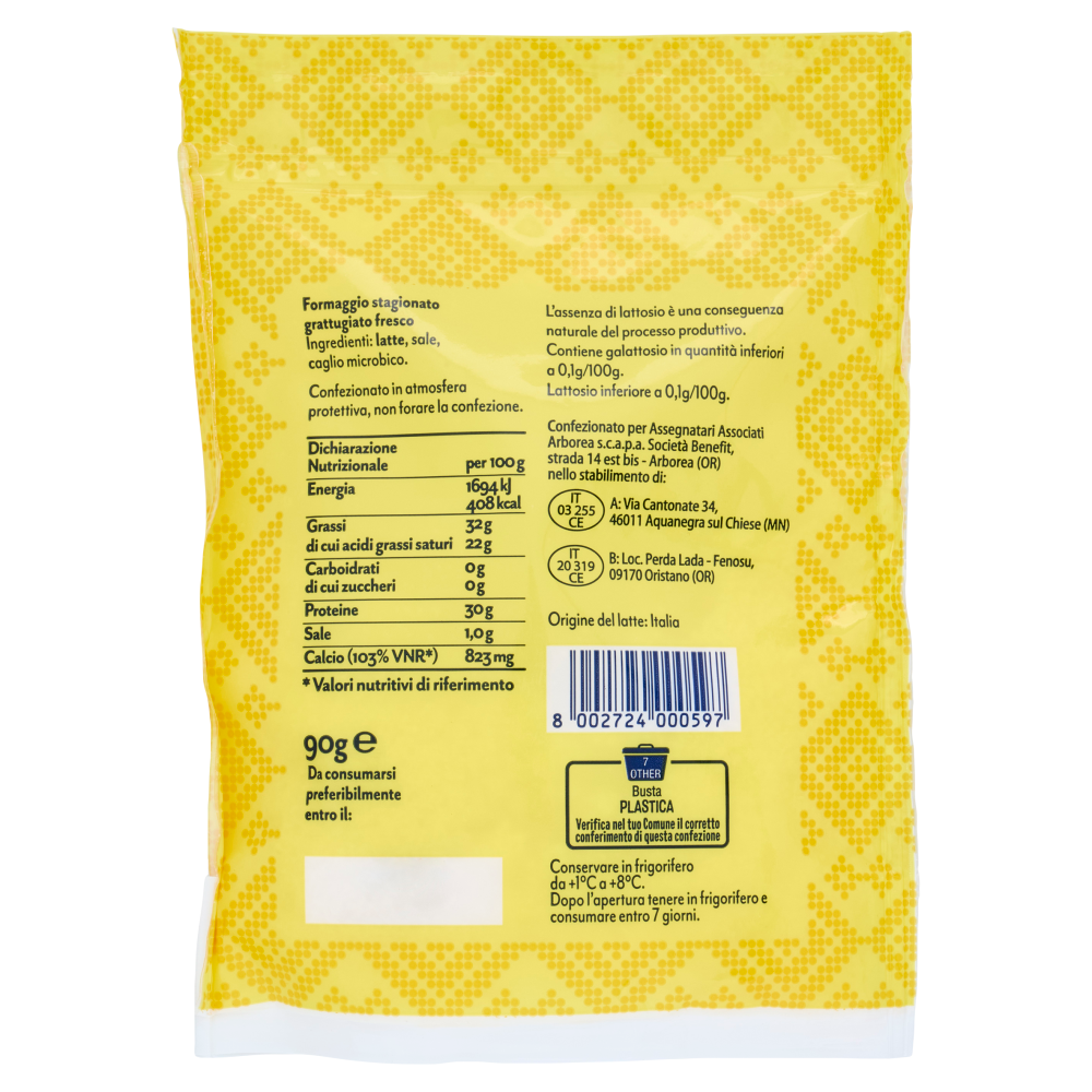 Arborea Gran Campidano Grattugiato fresco 90 g