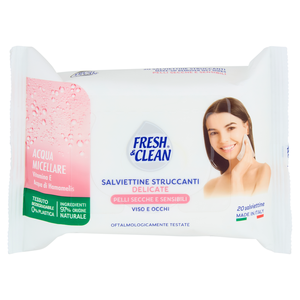Fresh & Clean Salviettine Struccanti Delicate 20 pz