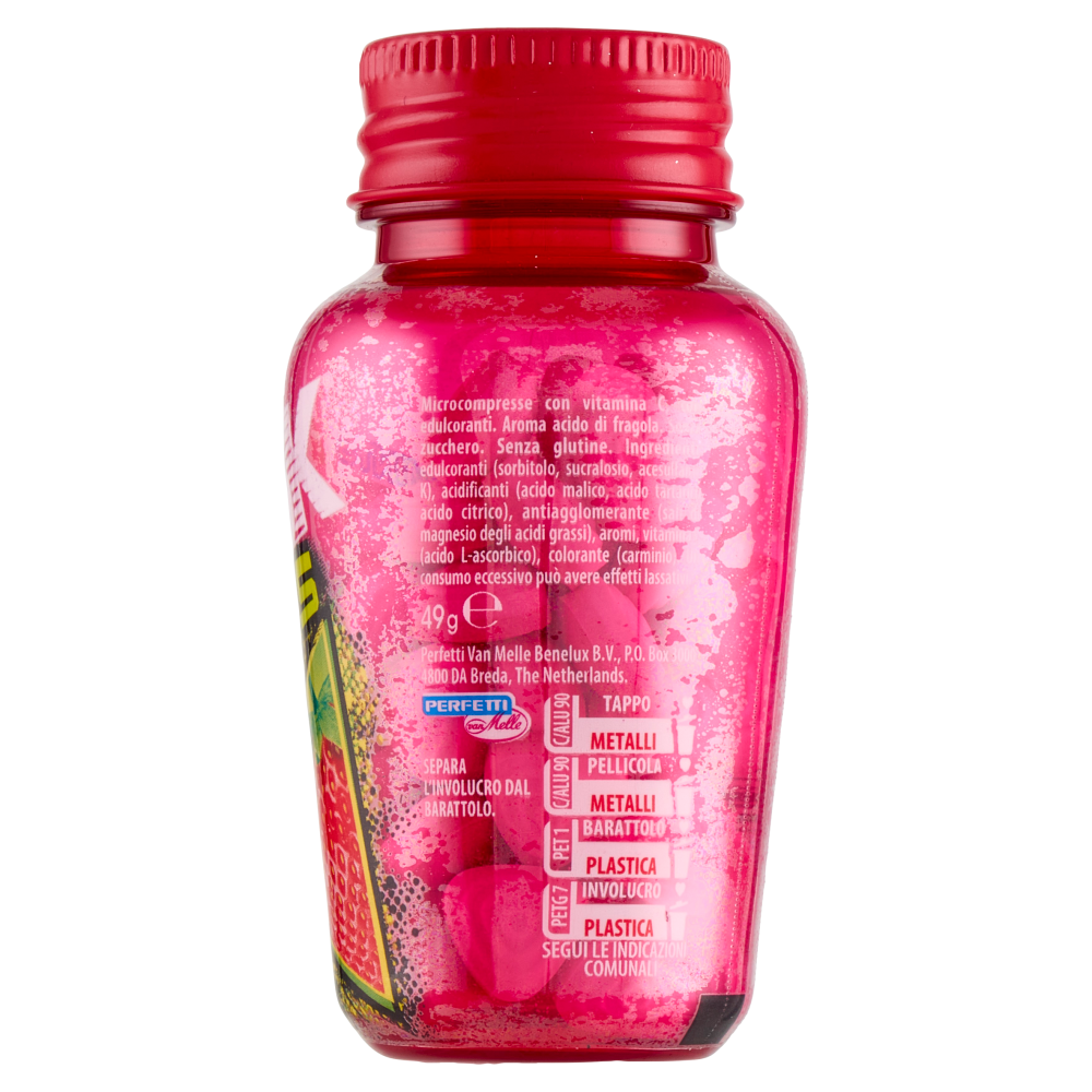 Frisk Sours con Vitamina C Aroma Fragola 70 Mints 49 g