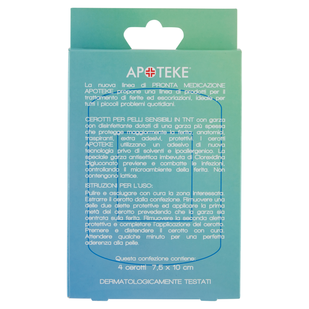 Apoteke Pronta Medicazione Cerotti Pelli Sensibili Misura XXL 4 pz