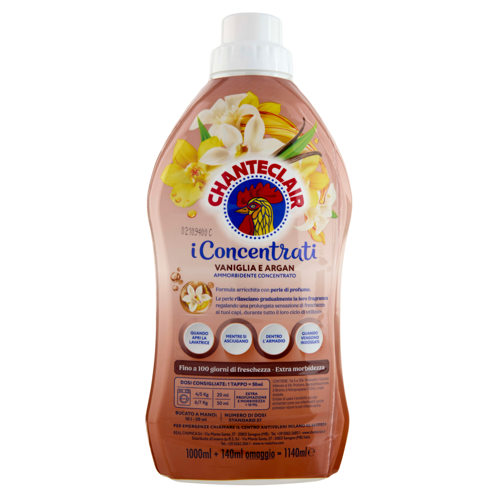 Chanteclair i Concentrati Vaniglia e Argan Ammorbidente Concentrato 1140 ml