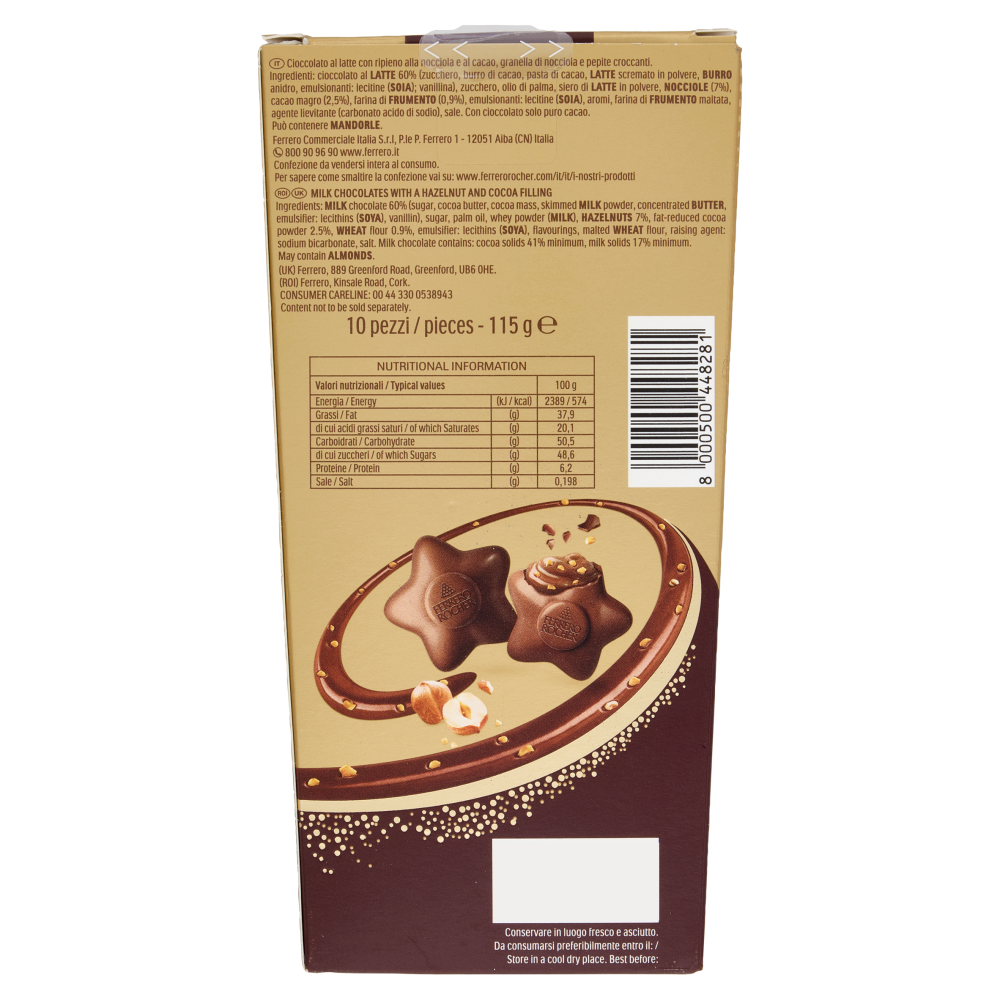 Ferrero Rocher Golden Stars Original 10 pezzi 115 g