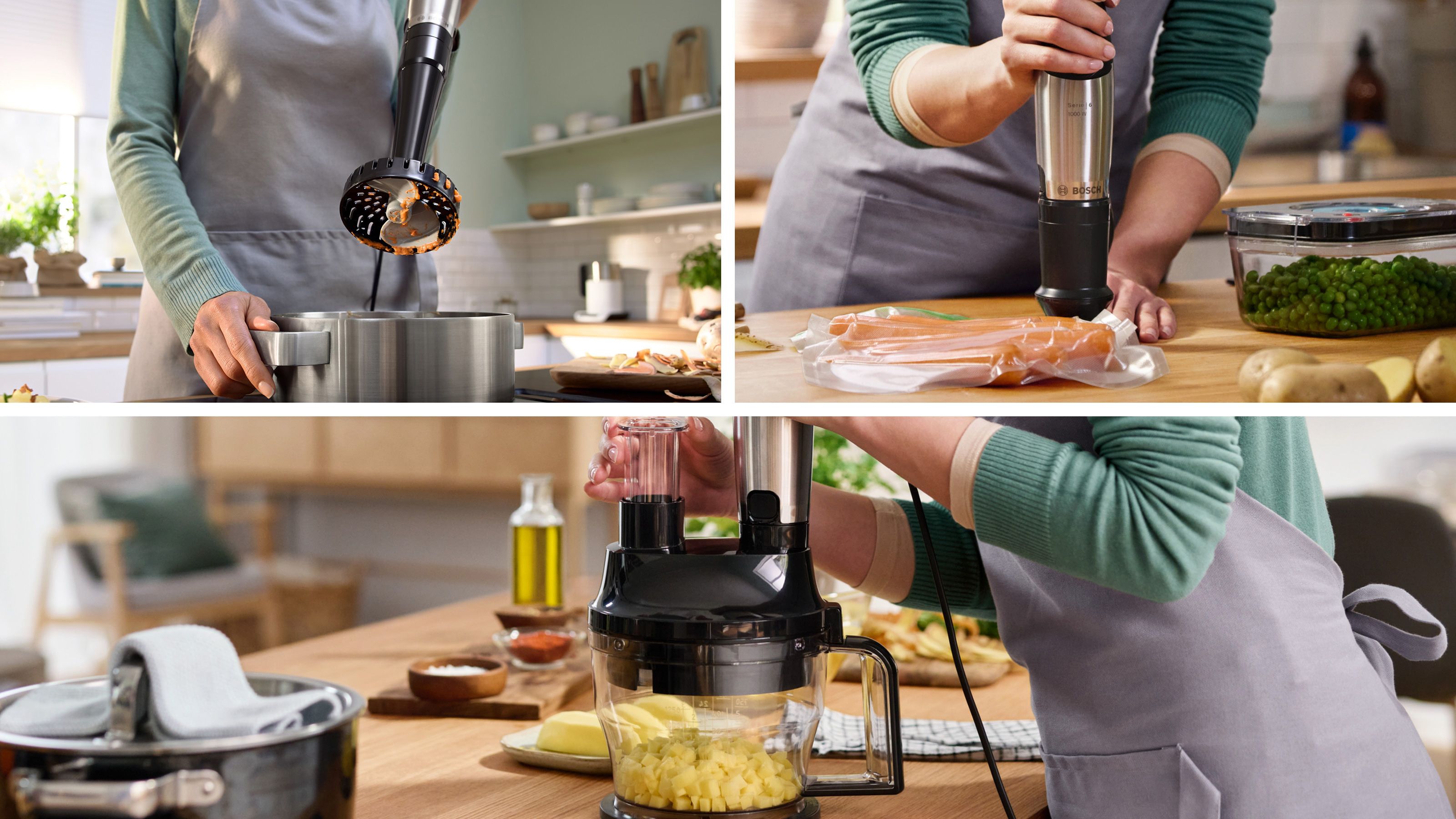 Bosch Serie 6 MSM6M622 Frullatore a immersione ErgoMaster 1000 W Inox