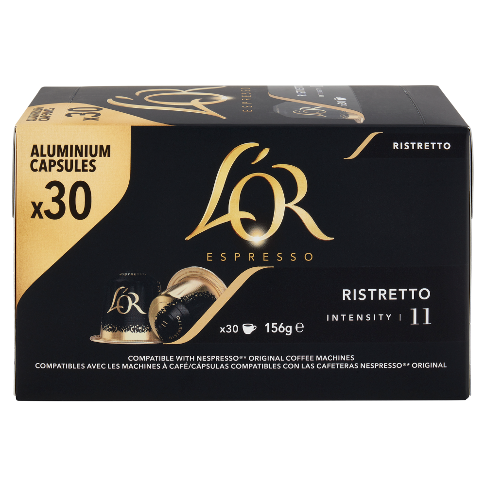 L'OR Ristretto 11- 30 Capsule Caffè Compatibili con Macchine Nespresso*® Original 156g