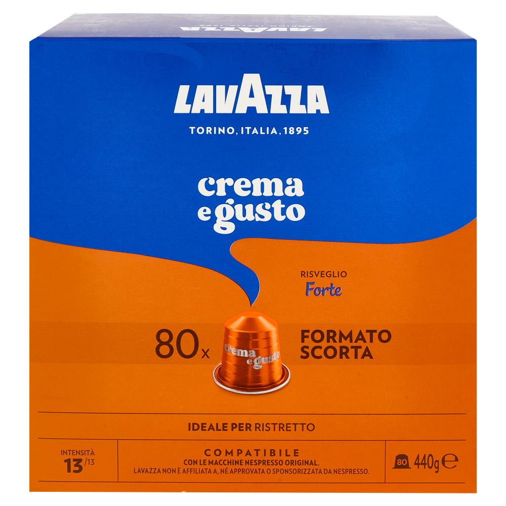 Lavazza crema e gusto Forte Compatibile con Nespresso Original 80 Capsule 440 g