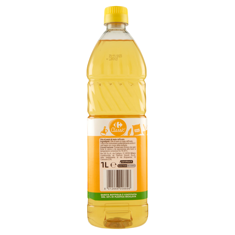 Carrefour Classic Olio di Semi di Mais 1 L