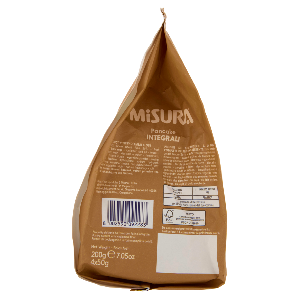 Misura Fibrextra Pancake Integrali 4 x 50 g