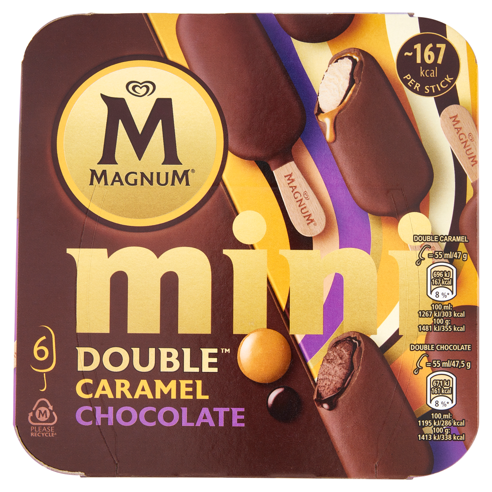 Magnum mini Double Caramel Chocolate 6 x 47,5 g
