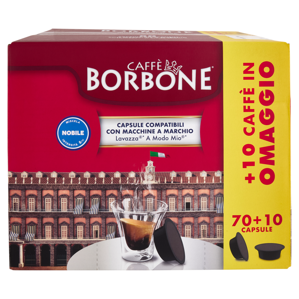 Caffè Borbone Miscela Nobile Capsule Compatibili Lavazza* A Modo Mio* 80 x 7,2 g