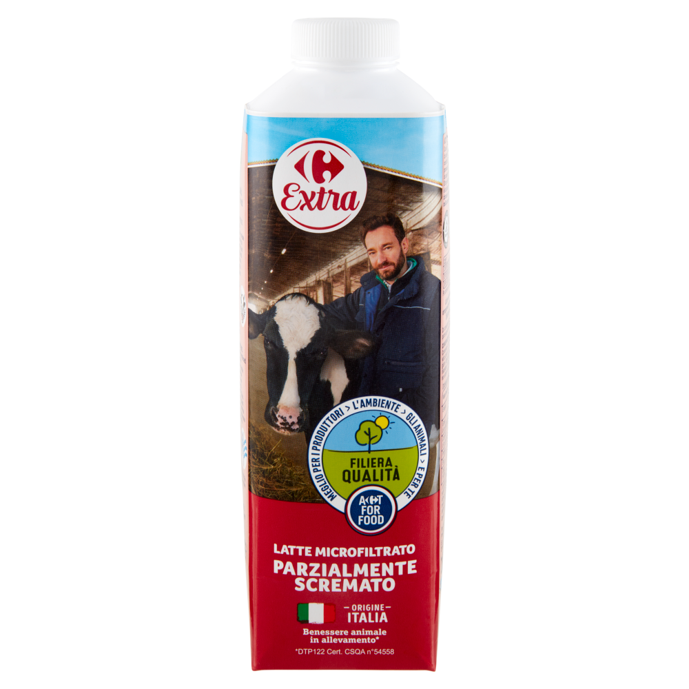 Carrefour Extra Latte Microfiltrato Parzialmente Scremato 1 L