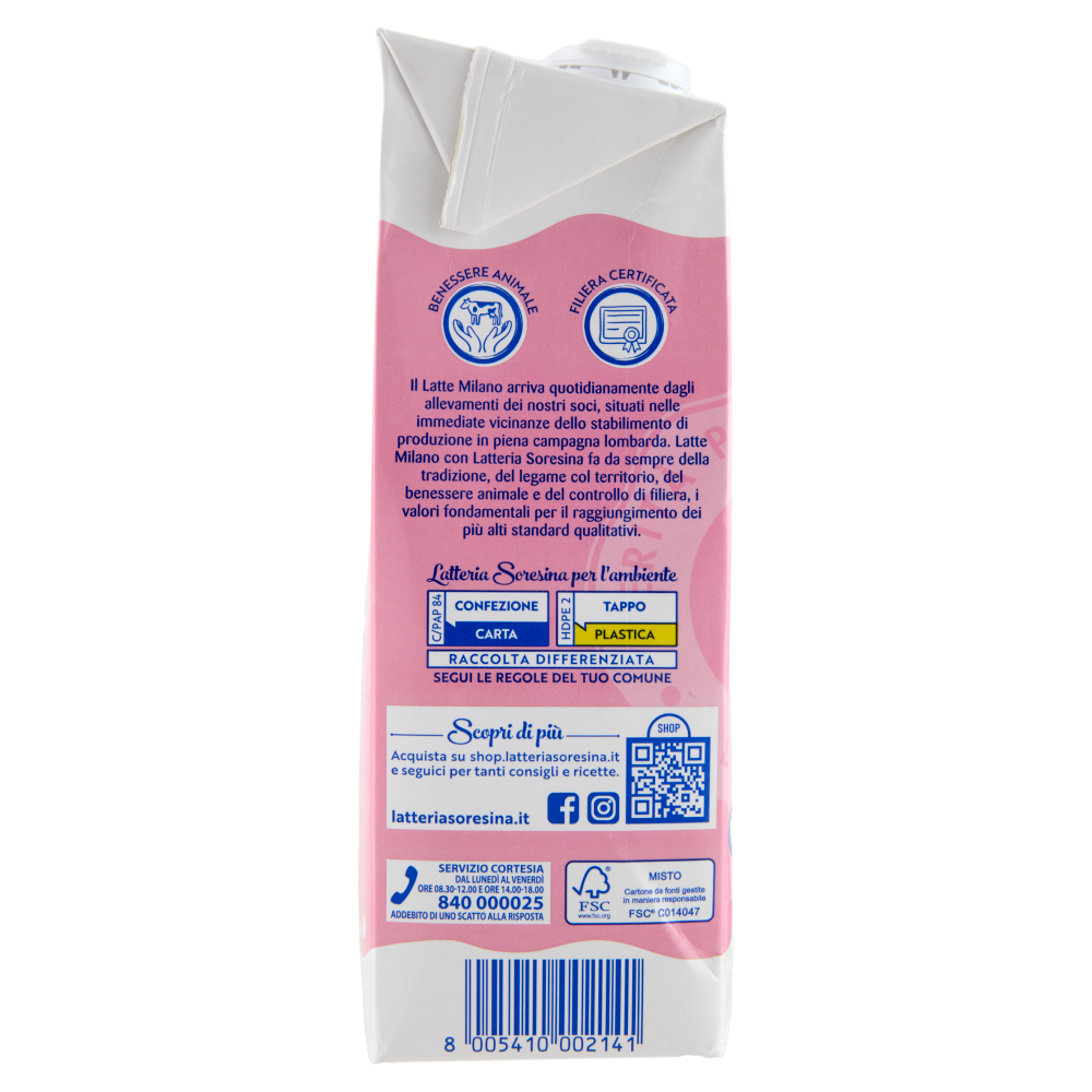 Latte Milano Latte Parzialmente Scremato UHT a lunga conservazione 1000 ml