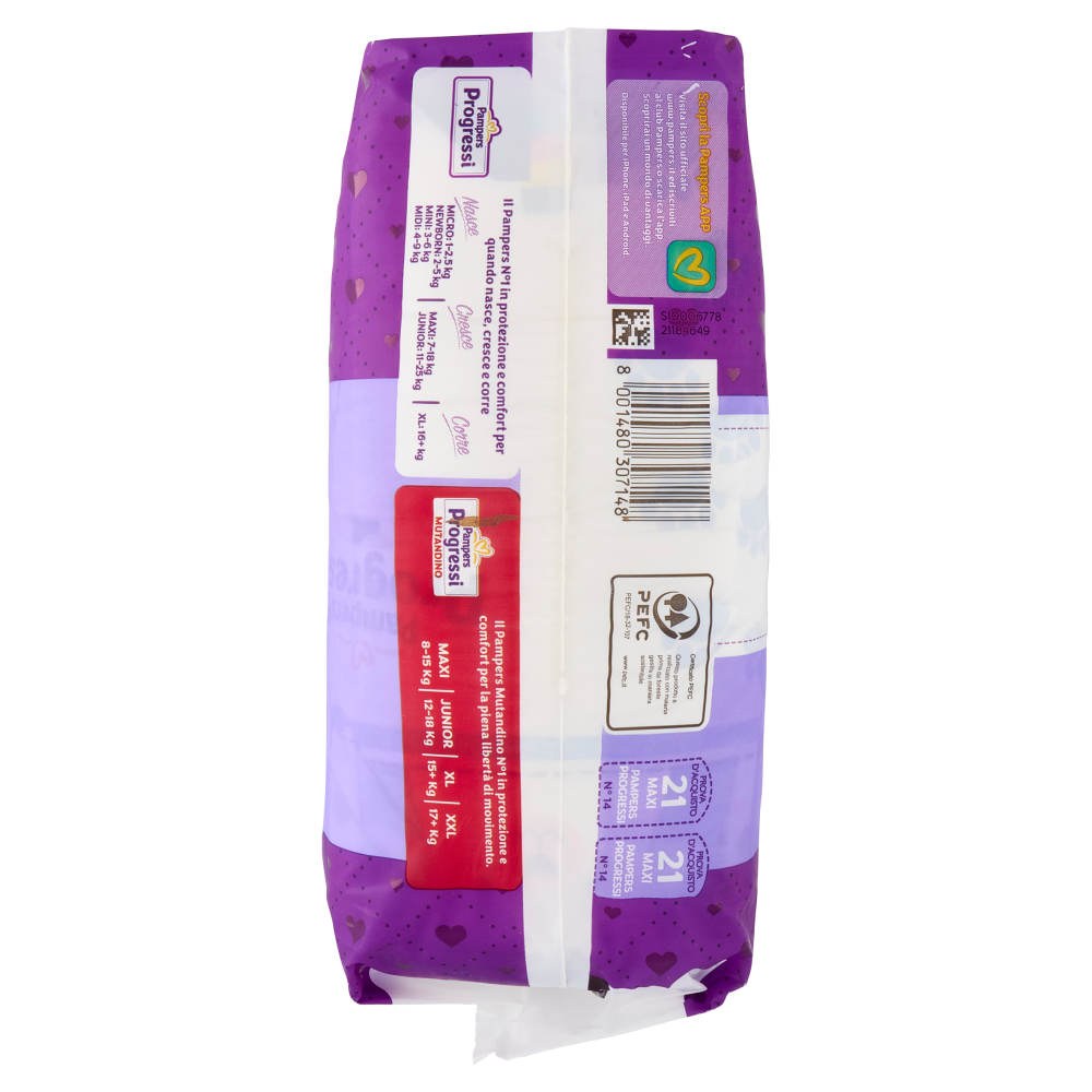 Pampers Progressi Maxi 21 + 21 pz