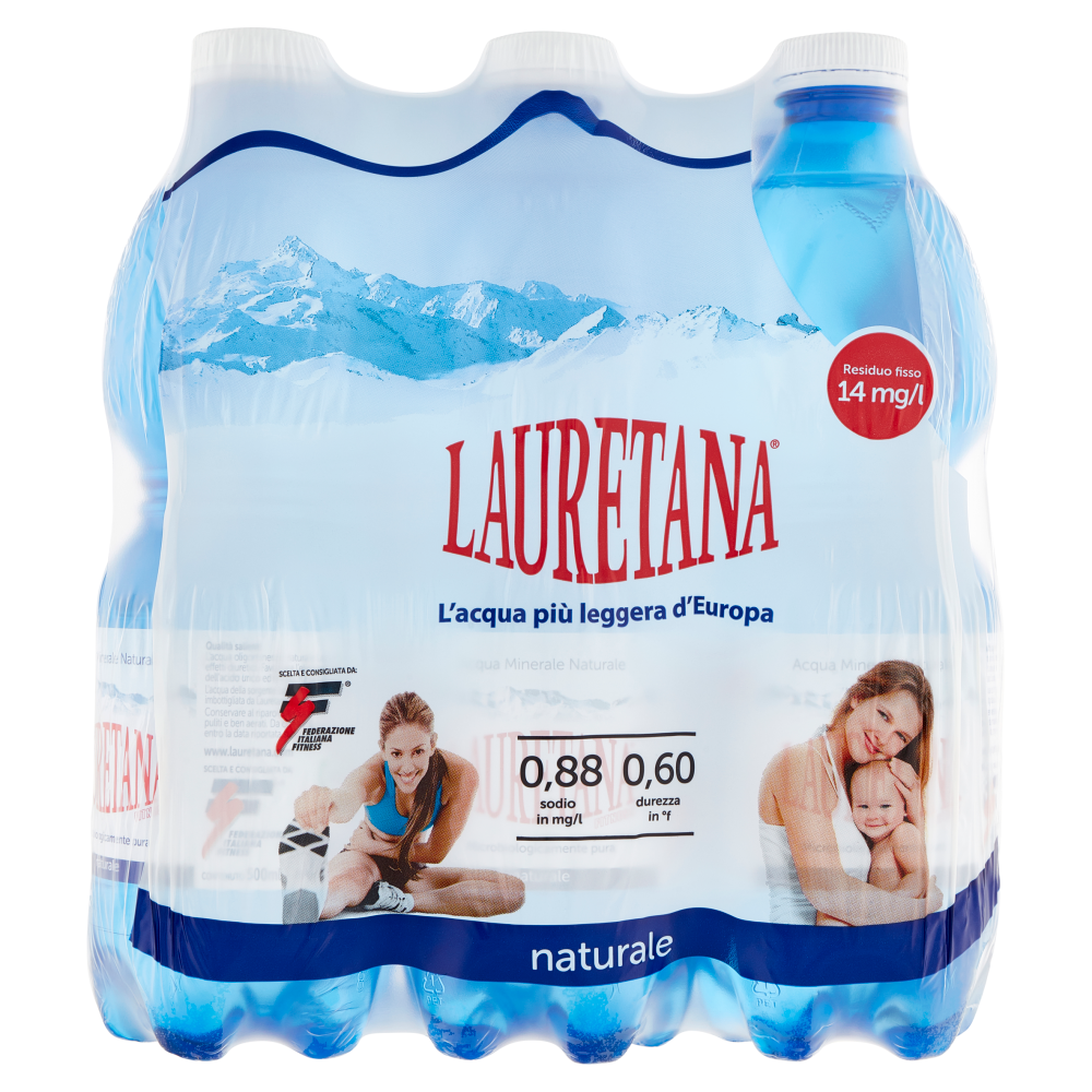Lauretana Acqua Minerale Naturale 6 x 500 ml