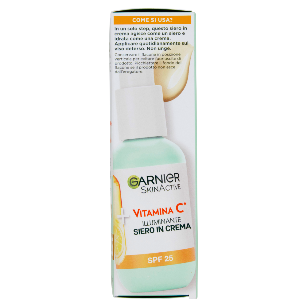 Garnier Siero in Crema Vitamina C, Illuminante e Idratante, Per Pelli Spente e Non Uniformi, 50ml