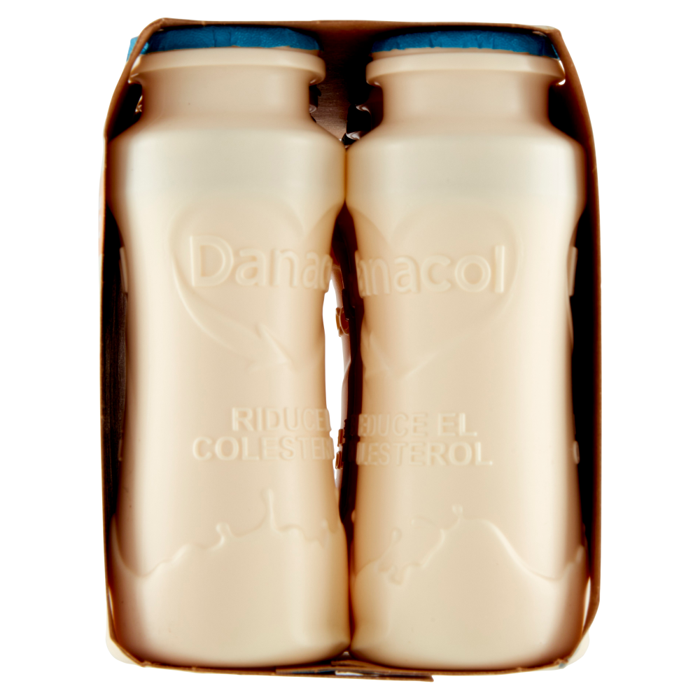 DANACOL Yogurt da bere, Riduce il Colesterolo grazie agli Steroli Vegetali, Bianco Naturale, 8x100g