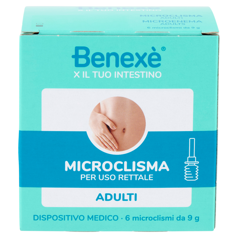 Benexè X il Tuo Intestino Microclisma per Uso Rettale Adulti 6 x 9 g