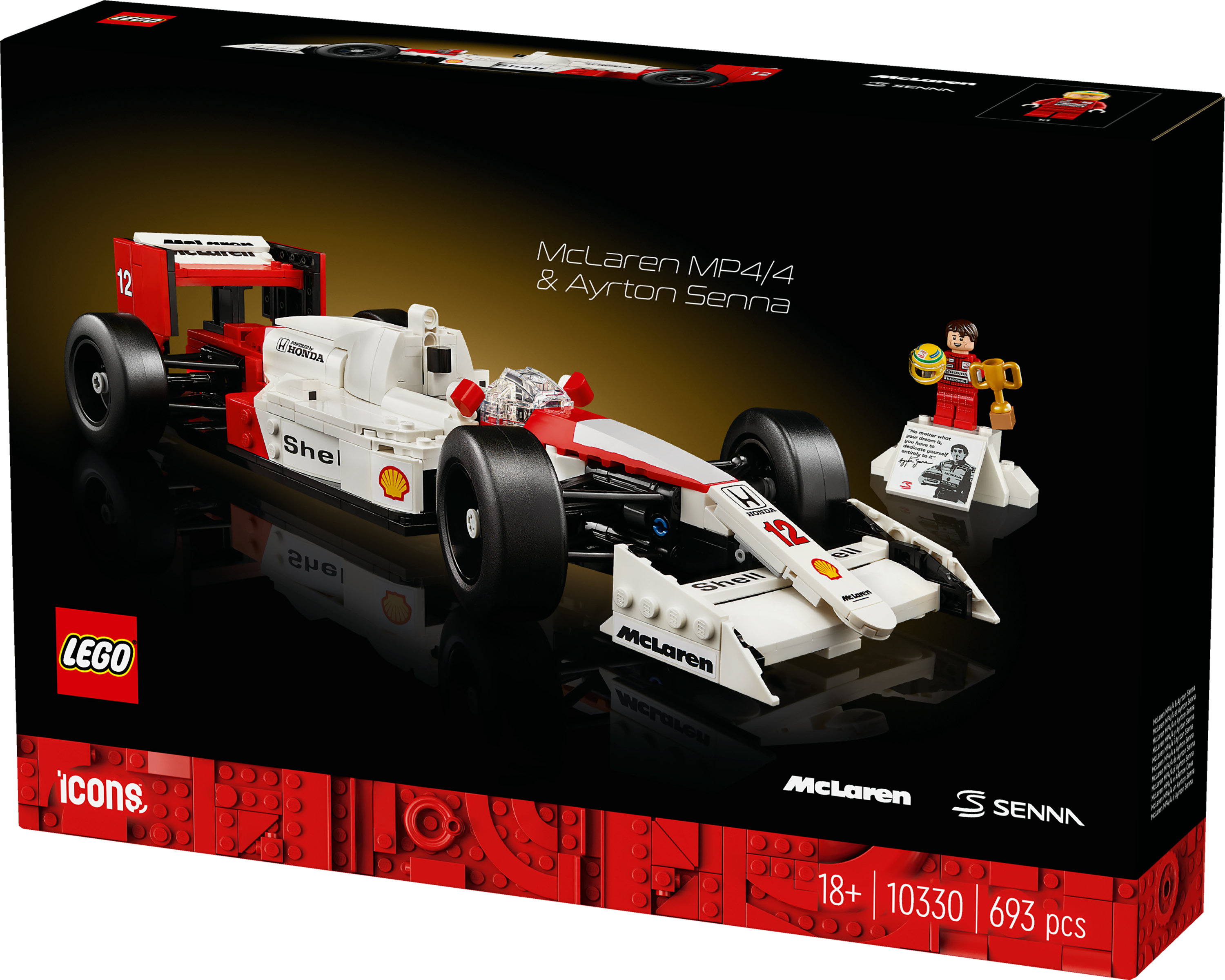 LEGO ICONS McLaren MP4/4 e Ayrton Senna