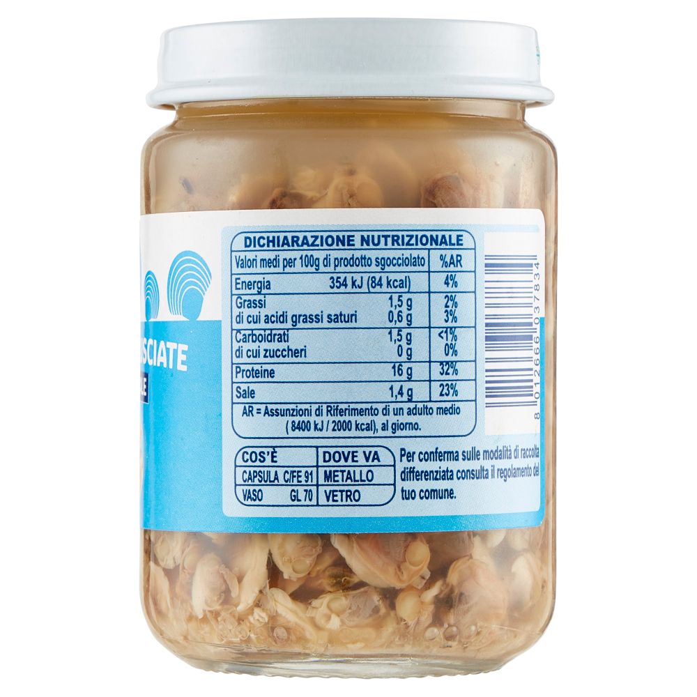 Carrefour Classic Vongole Sgusciate al Naturale 130 g