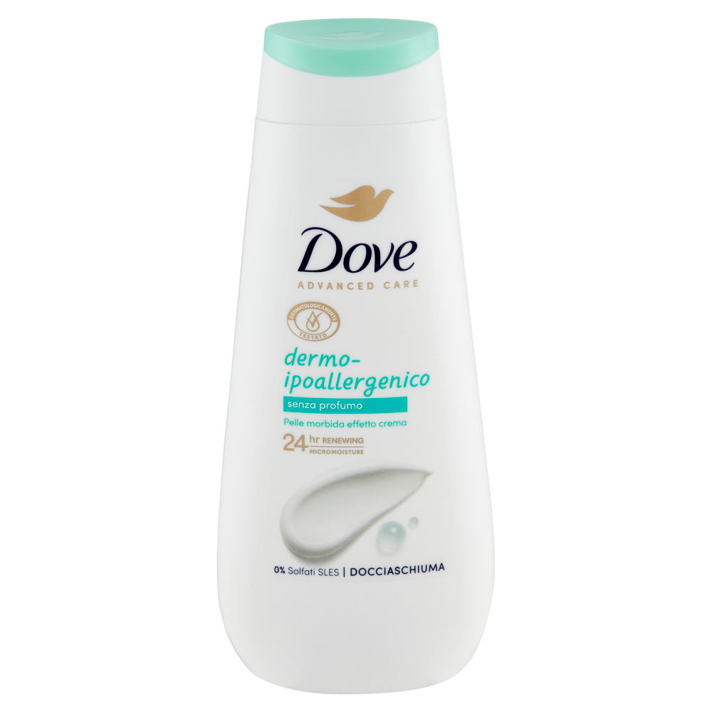 Dove Advanced Care Docciaschiuma dermo-ipoallergenico senza profumo 225 ml