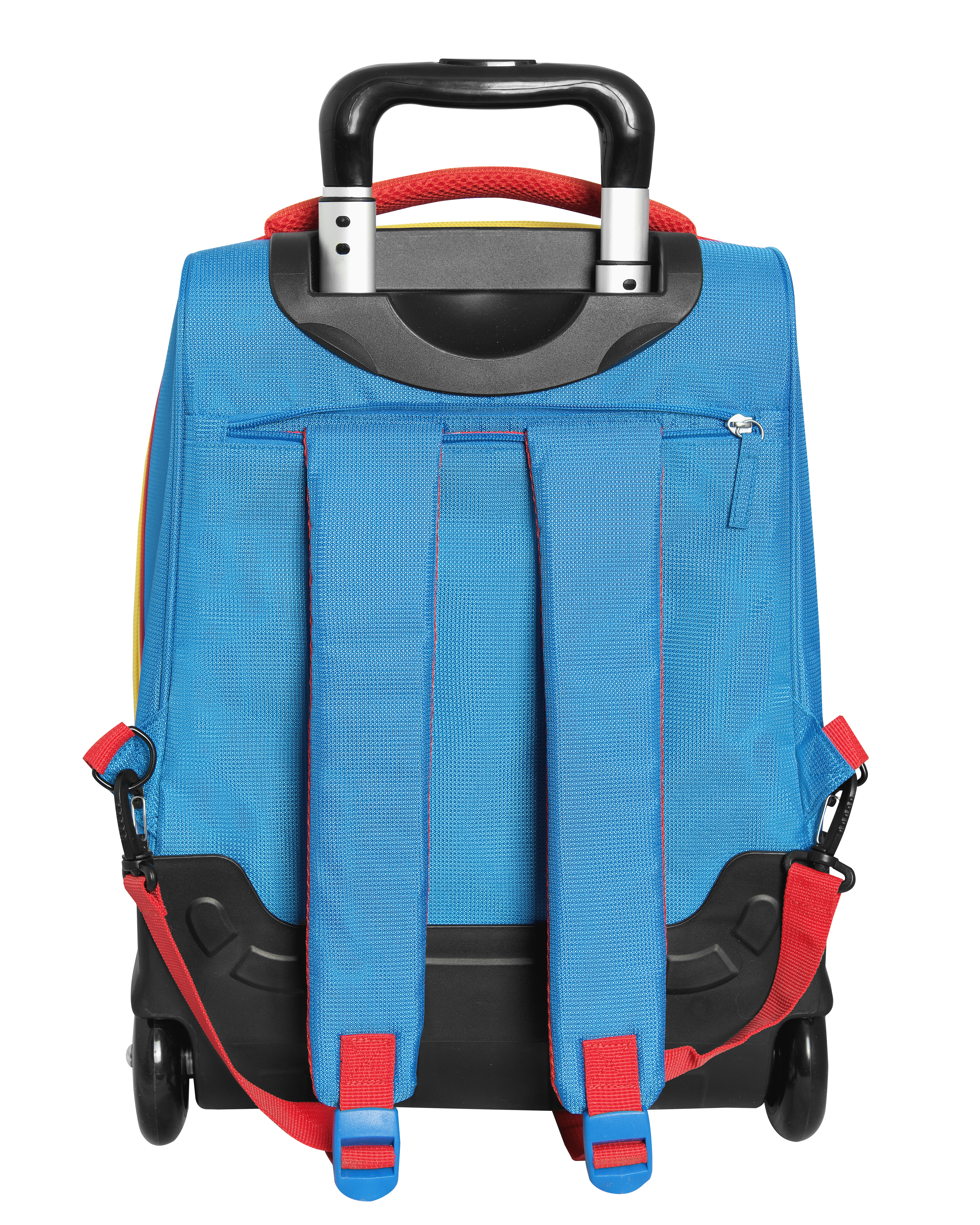 Carrefour 8058263193474 bagaglio Trolley Guscio morbido Blu, Rosso, Bianco, Giallo