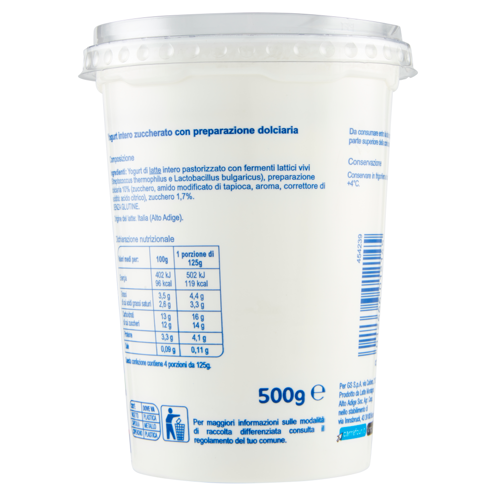 Carrefour Classic Yogurt Cremoso Bianco 500 g