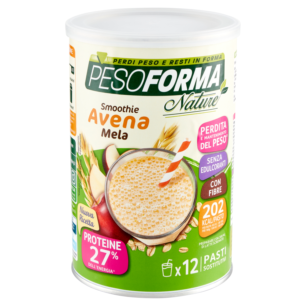 Pesoforma Nature Smoothie gusto Avena e Mela, sostitutivo del pasto, 202 kcal a pasto, 420g