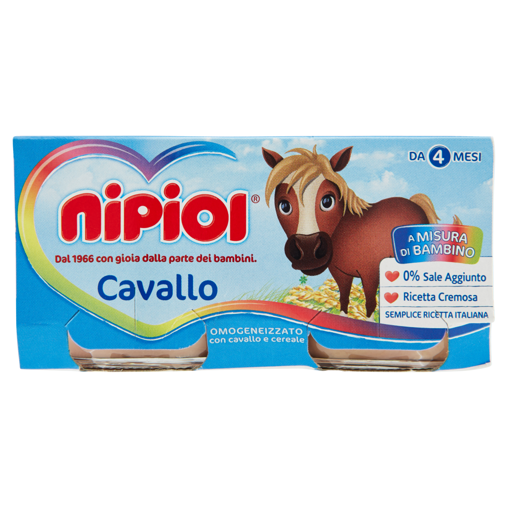 Nipiol Cavallo Omogeneizzato con cavallo e cereale 2 x 80 g