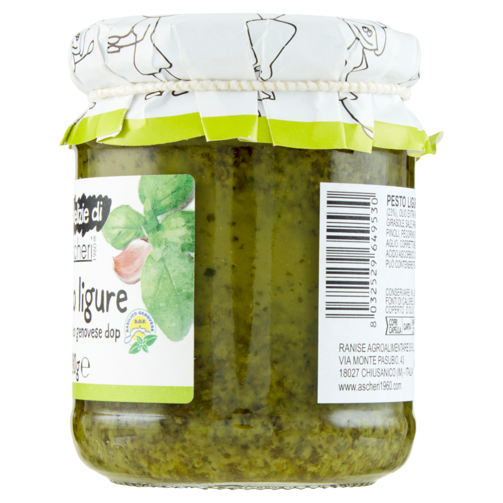 le delizie di Ascheri 1960 pesto ligure con basilico genovese dop 180 g