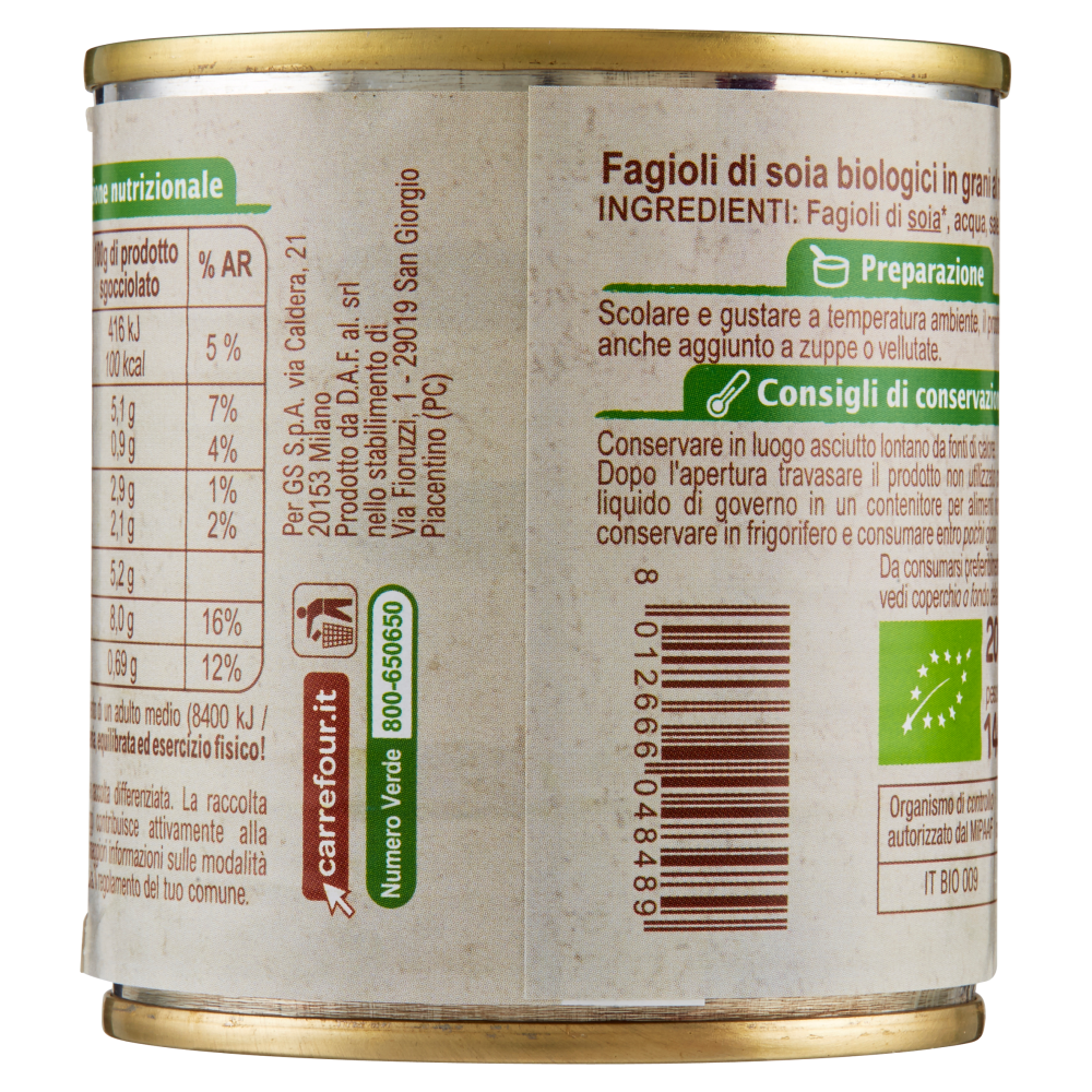 Carrefour Bio Fagioli di soia Edamame 200 g