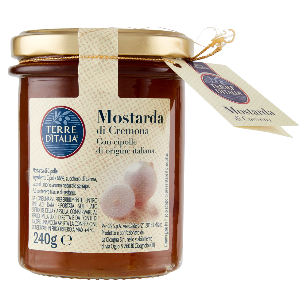 Terre d'Italia Mostarda di Cremona con cipolle 240 g
