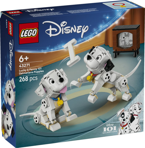 LEGO Disney ǀ 43271 Pongo e Peggy - La Carica dei Cento e Uno, Animali Giocattolo, Regalo per Bambine e Bambini da 6+ Anni