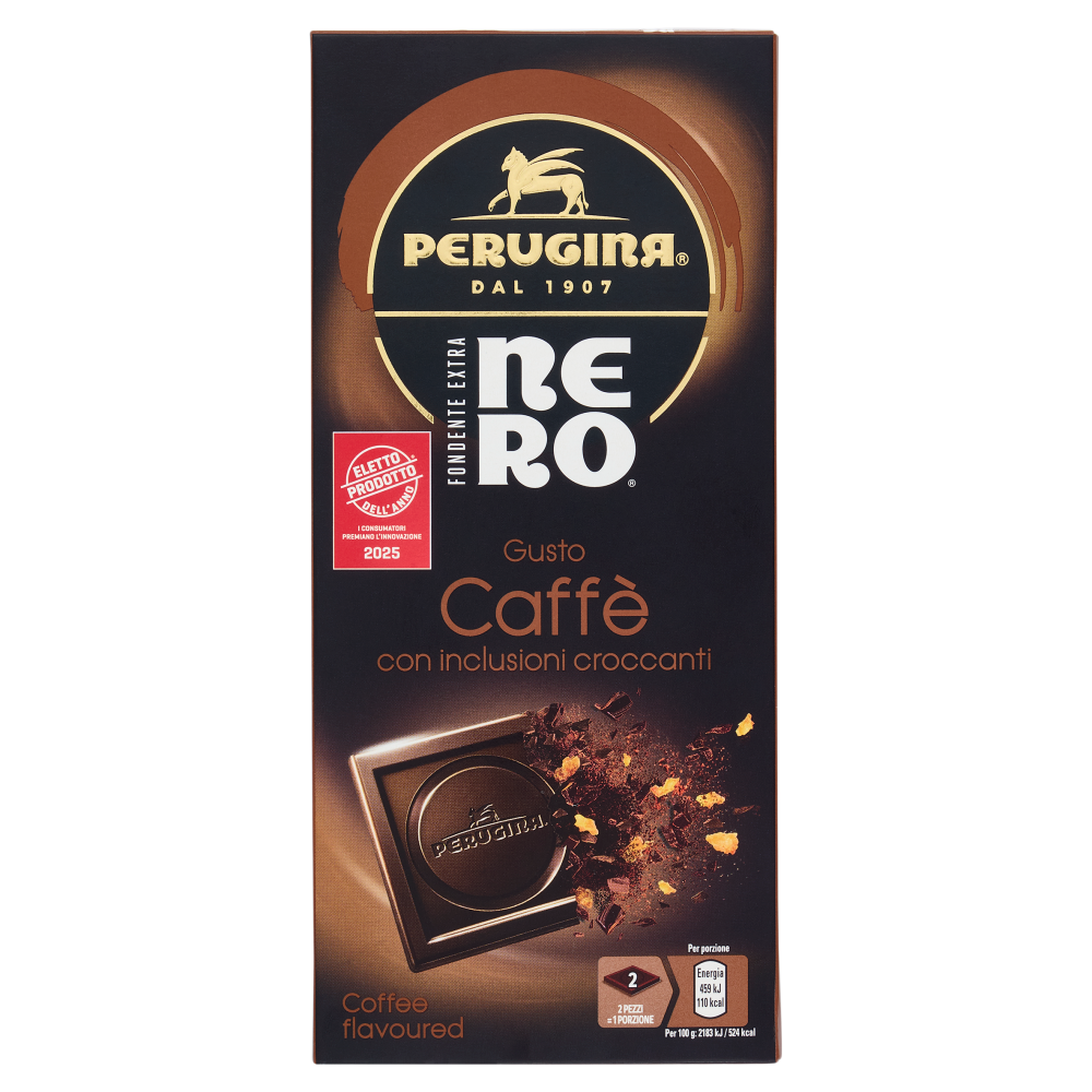 PERUGINA NERO Caffè Tavoletta Cioccolato Fondente Extra 85g