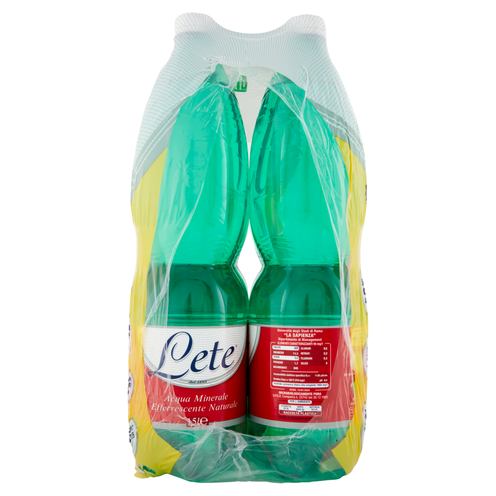 Lete Acqua Minerale Effervescente Naturale 6 x 1,5 l