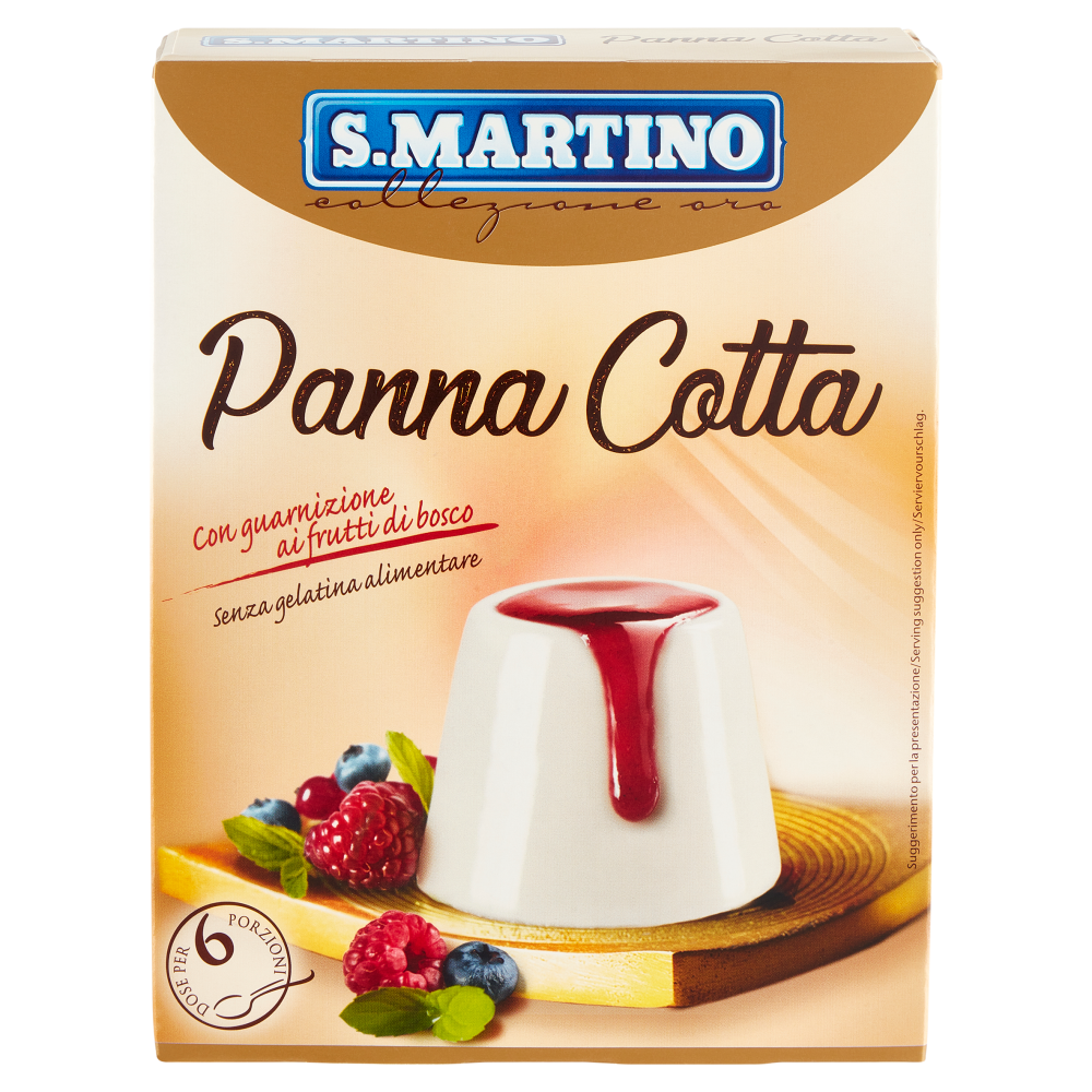S.Martino collezione oro Panna Cotta con guarnizione ai frutti di bosco 105 g