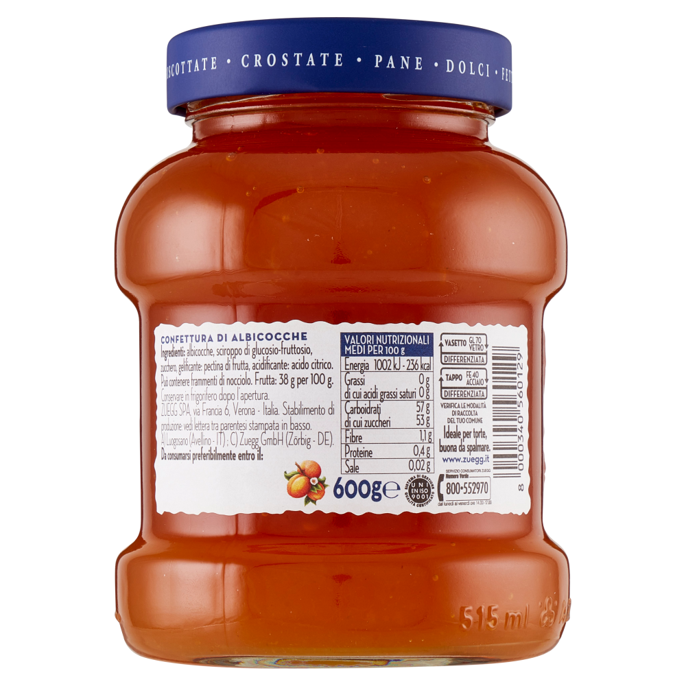 Zuegg La Pasticcera Albicocche 600 g