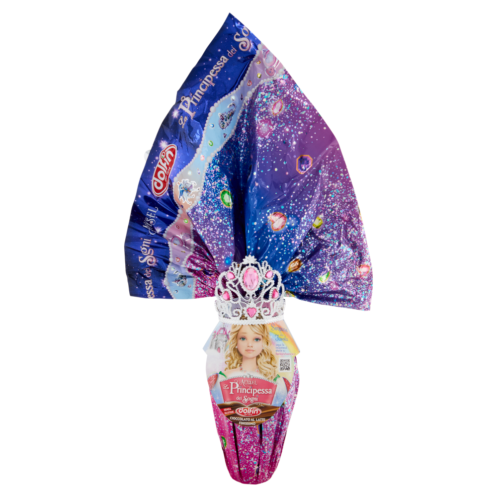 dolfin Uovo di Cioccolato al Latte Finissimo Alysel la Principessa dei Sogni + Corona 320 g