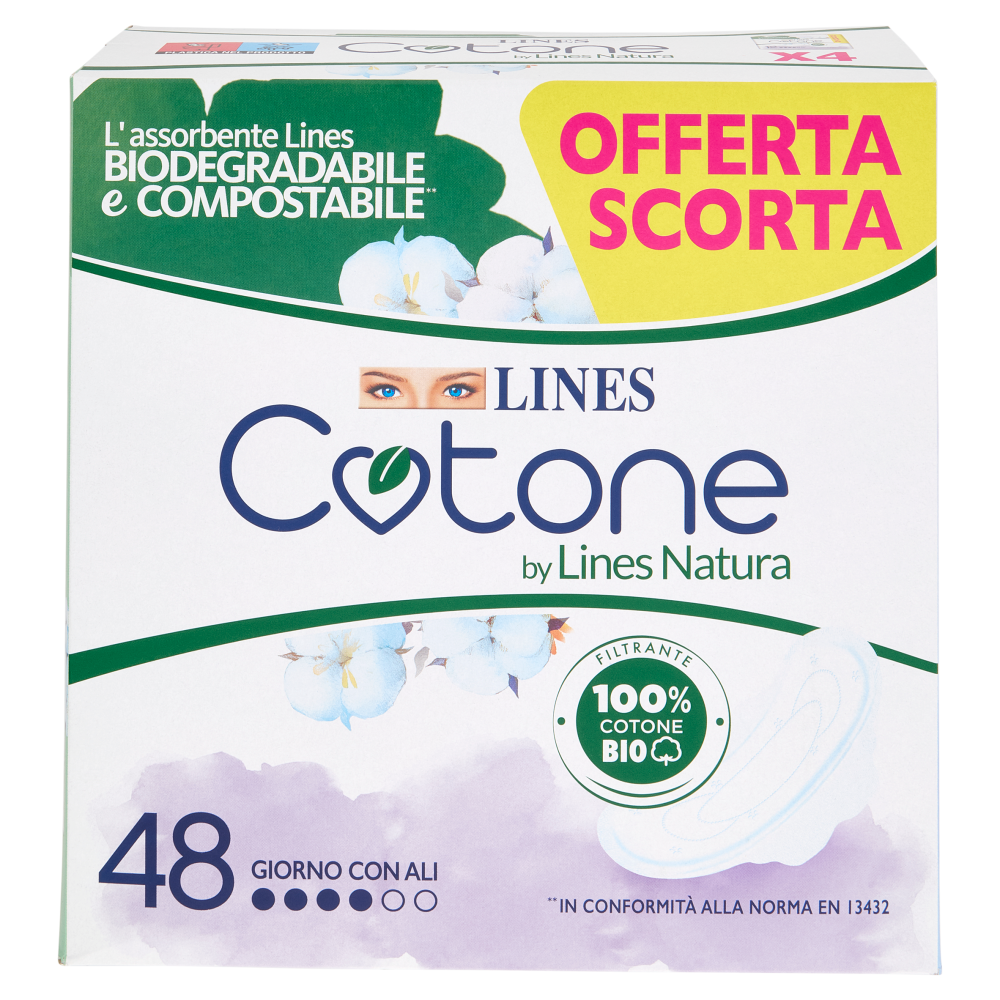 Lines Cotone by Lines Natura Giorno con Ali 48 pz